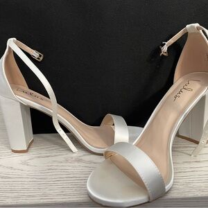 Lulu's Elegant White Strappy Heels
